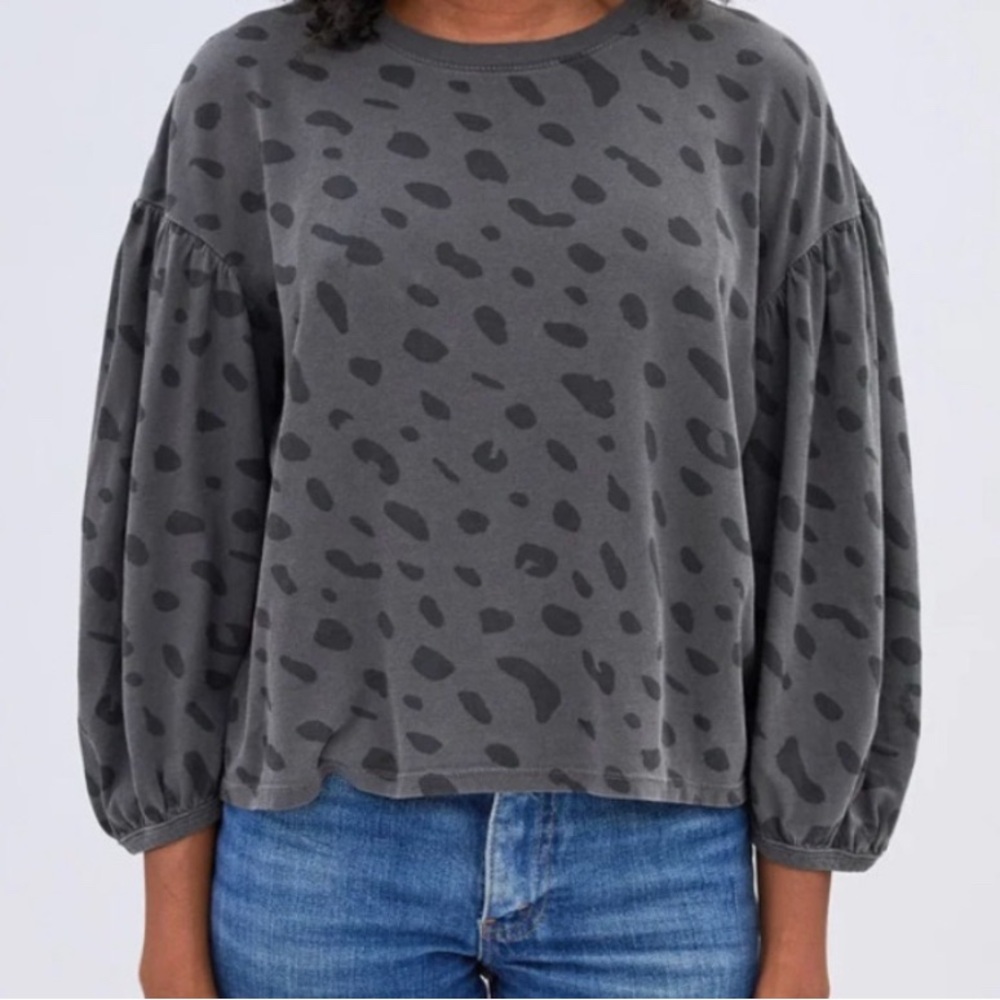 Anthropology Clare V Gray Leopard Print Top